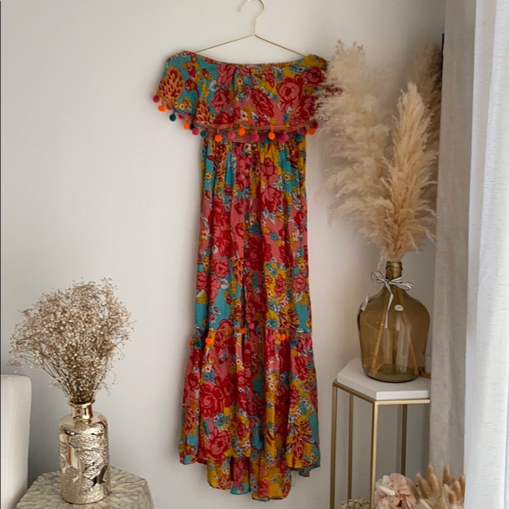 Calypso St. Barth Floral Print Strapless Dress